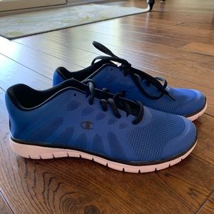 NWOT CHAMPION Blue and Black Memory Foam Shoes